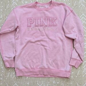 PINKxLoveShackFancy Light Pink Crew Neck Sweater